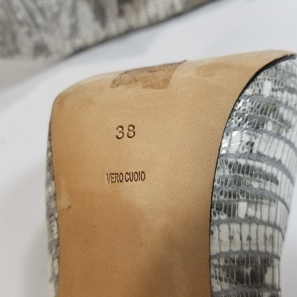 Alexander Wang Women Gray Snake Booties 38 - Picture 8 of 8